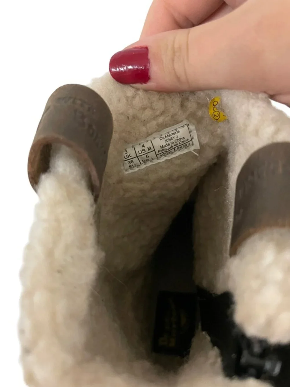 Dr. Martens Juney Juniors Kids Fux Fur Lined High Boots EU 36 US 4 Brown NWOB